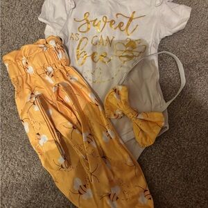 Sweet as Can Bee Baby Outfit Set